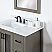 Issac Edwards Collection 36" Single Bathroom Vanity Set in Gray Pine with Carrara White Composite Stone Countertop without Mirror