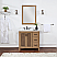  Issac Edwards Collection 36" Single Bathroom Vanity Set in Brown Pine with Carrara White Composite Stone Countertop without Mirror