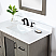 Issac Edwards Collection 42" Single Bathroom Vanity Set in Gray Pine with Carrara White Composite Stone Countertop without Mirror