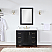Issac Edwards Collection 42" Single Bathroom Vanity Set in Black Oak with Carrara White Composite Stone Countertop without Mirror