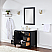 Issac Edwards Collection 42" Single Bathroom Vanity Set in Black Oak with Carrara White Composite Stone Countertop without Mirror