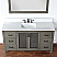  Issac Edwards Collection 60" Single Bathroom Vanity Set in Gray Pine with Carrara White Composite Stone Countertop without Mirror