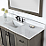  Issac Edwards Collection 60" Single Bathroom Vanity Set in Gray Pine with Carrara White Composite Stone Countertop without Mirror