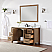 Issac Edwards Collection 60" Single Bathroom Vanity Set in Brown Pine with Carrara White Composite Stone Countertop without Mirror
