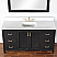 Issac Edwards Collection 60" Single Bathroom Vanity Set in Black Oak with Carrara White Composite Stone Countertop without Mirror