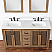 Issac Edwards Collection 60" Double Bathroom Vanity Set in Brown Pine with Carrara White Composite Stone Countertop without Mirror