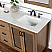 Issac Edwards Collection 72" Double Bathroom Vanity Set in Brown Pine with Carrara White Composite Stone Countertop without Mirror