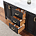 Issac Edwards Collection 72" Double Bathroom Vanity Set in Black Oak with Carrara White Composite Stone Countertop with Mirror