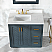 Issac Edwards Collection 36" Single Bathroom Vanity Set in Classic Blue with Grain White Composite Stone Countertop without Mirror