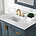 Issac Edwards Collection 36" Single Bathroom Vanity Set in Classic Blue with Grain White Composite Stone Countertop without Mirror