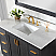  Issac Edwards Collection 48" Single Bathroom Vanity Set in Black Oak with Grain White Composite Stone Countertop without Mirror