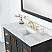 Issac Edwards Collection 48" Single Bathroom Vanity Set in Brown Oak with Grain White Composite Stone Countertop without Mirror