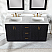  Issac Edwards Collection 60" Double Bathroom Vanity Set in Black Oak with Grain White Composite Stone Countertop without Mirror