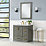 Issac Edwards Collection 36" Single Bathroom Vanity Set in Gray Pine with Carrara White Composite Stone Countertop with Mirror