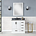 Issac Edwards Collection 36" Single Bathroom Vanity Set in White with Concrete Grey Composite Stone Countertop without Mirror