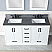  Issac Edwards Collection 60" Double Bathroom Vanity Set in White with Concrete Grey Composite Stone Countertop without Mirror