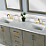 Issac Edwards Collection 72" Double Bathroom Vanity Set in Gray Pine with Carrara White Composite Stone Countertop without Mirror