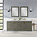Issac Edwards Collection 84" Double Bathroom Vanity Set in Gray Pine with Carrara White Composite Stone Countertop without Mirror