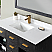  Issac Edwards Collection 48" Single Bathroom Vanity Set in Black Oak with Carrara White Composite Stone Countertop without Mirror
