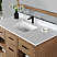 Issac Edwards Collection 48" Single Bathroom Vanity Set in Brown Pine with Carrara White Composite Stone Countertop without Mirror