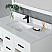 Issac Edwards Collection 48" Single Bathroom Vanity Set in White with Carrara White Composite Stone Countertop without Mirror