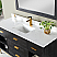 Issac Edwards Collection 60" Single Bathroom Vanity Set in Black Oak with Carrara White Composite Stone Countertop without Mirror