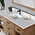 Issac Edwards Collection 60" Single Bathroom Vanity Set in Brown Pine with Carrara White Composite Stone Countertop without Mirror