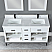 Issac Edwards Collection 60" Double Bathroom Vanity Set in White with Carrara White Composite Stone Countertop without Mirror