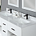 Issac Edwards Collection 60" Double Bathroom Vanity Set in White with Carrara White Composite Stone Countertop without Mirror