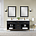 Issac Edwards Collection 72" Double Bathroom Vanity Set in Black Oak with Carrara White Composite Stone Countertop without Mirror