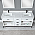 Issac Edwards Collection 72" Double Bathroom Vanity Set in White with Carrara White Composite Stone Countertop without Mirror