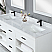 Issac Edwards Collection 72" Double Bathroom Vanity Set in White with Carrara White Composite Stone Countertop without Mirror