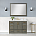 Issac Edwards Collection 48" Single Bathroom Vanity Set in Gray Pine with Carrara White Composite Stone Countertop without Mirror