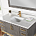 Issac Edwards Collection 48" Single Bathroom Vanity Set in Classical Grey with Grain White Composite Stone Countertop without Mirror