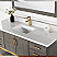 Issac Edwards Collection 60" Single Bathroom Vanity Set in Classical Grey with Grain White Composite Stone Countertop without Mirror