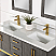Issac Edwards Collection 60" Double Bathroom Vanity Set in Classical Grey with Grain White Composite Stone Countertop without Mirror
