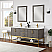 Issac Edwards Collection 72" Double Bathroom Vanity Set in Classical Grey with Grain White Composite Stone Countertop with Mirror