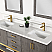 Issac Edwards Collection 72" Double Bathroom Vanity Set in Classical Grey with Grain White Composite Stone Countertop with Mirror