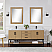 Issac Edwards Collection 72" Double Bathroom Vanity Set in Washed Oak with Grain White Composite Stone Countertop without Mirror