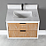 Issac Edwards Collection 30" Single Bathroom Vanity in Weathered Pine with Carrara White Composite Stone Countertop without Mirror