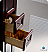 Fresca Oxford 14" Tall Linen Side Cabinet Mahogany Finish
