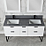 Issac Edwards Collection 60" Double Bathroom Vanity in White with Concrete Gray Composite Stone Countertop without Mirror