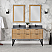 Issac Edwards Collection 60" Double Bathroom Vanity in Weathered Pine with Carrara White Composite Stone Countertop without Mirror