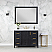 Issac Edwards Collection 48" Single Bathroom Vanity in Black Oak with Carrara White Composite Stone Countertop without Mirror