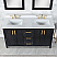Issac Edwards Collection 60" Double Bathroom Vanity in Black Oak with Carrara White Composite Stone Countertop without Mirror