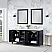Issac Edwards Collection 72" Double Bathroom Vanity in Black Oak with Carrara White Composite Stone Countertop without Mirror