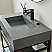 36" Single Vanity with Matte black stainless steel bracket match with Grey Sintered Stone Top