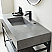 48" Single Vanity with Matte black stainless steel bracket match with Grey Sintered Stone Top