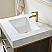 24G" Single Sink Bath Vanity in Suleiman Oak with White Composite Grain Stone Countertop without Mirror