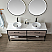 72" Double Sink Bath Vanity in Mexican Oak with White Composite Grain Stone Countertop with Mirror Option